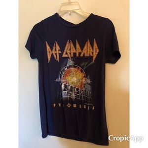 Navy Blue Def Leopard Tee